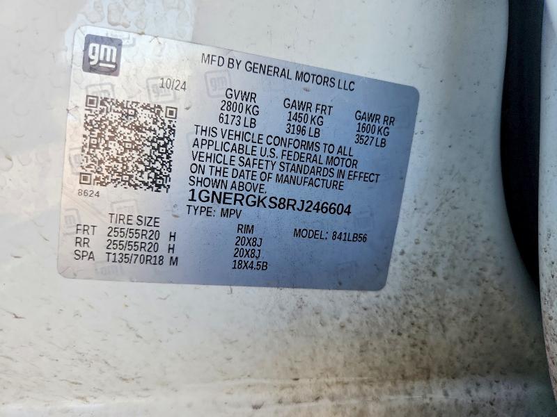 Продажа на аукционе авто 2024 Chevrolet Traverse, vin: 1GNERGKS8RJ246604, номер лота: 54835516