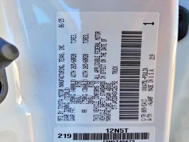 52563586 :رقم المزاد ، 5TFJA5DB4SX326792 vin ، 2025 Toyota Tundra مزاد بيع