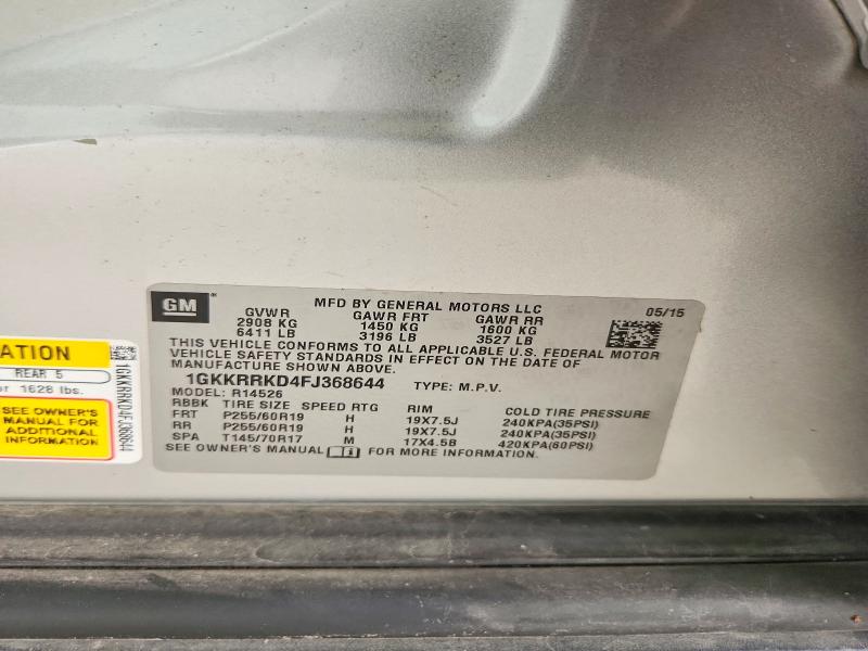 Продажа на аукционе авто 2015 Gmc Acadia, vin: 1GKKRRKD4FJ368644, номер лота: 54227756