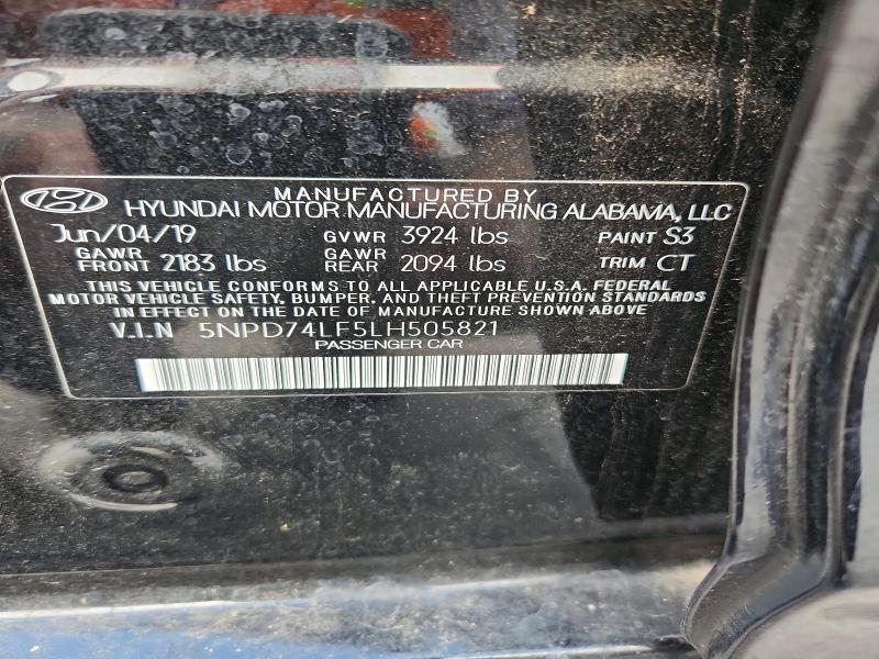Aukcja sprzedaży 2020 Hyundai Elantra, vin: 5NPD74LF5LH505821, numer aukcji: 52272286