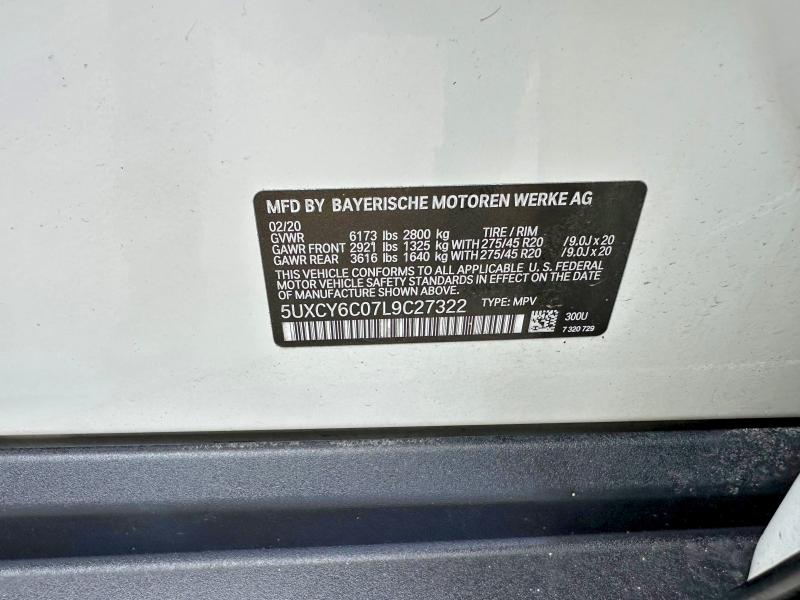 Продаж на аукціоні авто 2020 Bmw X6, vin: 5UXCY6C07L9C27322, номер лоту: 51380216