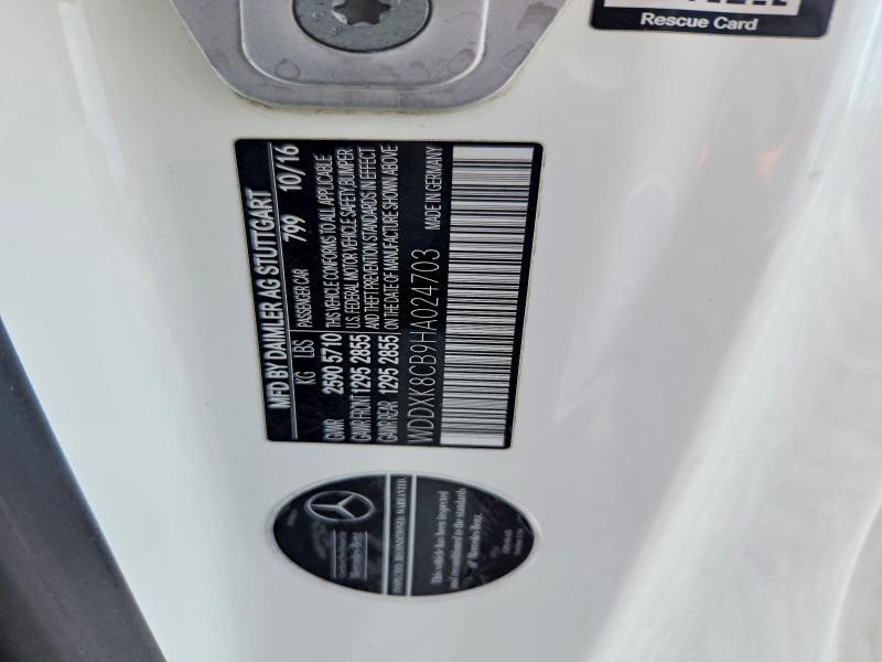 Aukcja sprzedaży 2017 Mercedes-benz S, vin: WDDXK8CB9HA024703, numer aukcji: 53444926