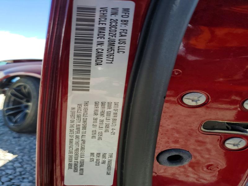 Продажа на аукционе авто 2021 Dodge Challenger, vin: 2C3CDZFJ8MH576771, номер лота: 54645486