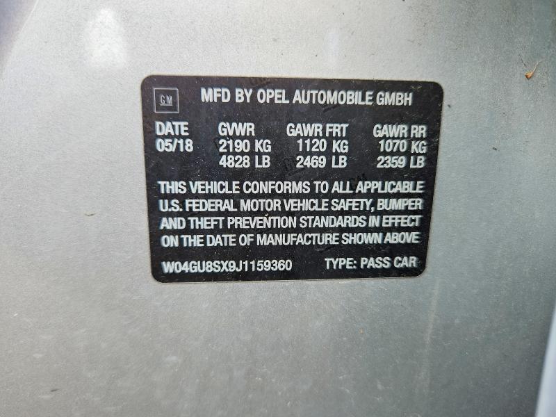 Продаж на аукціоні авто 2018 Buick Regal Tourx, vin: W04GU8SX9J1159360, номер лоту: 53070826