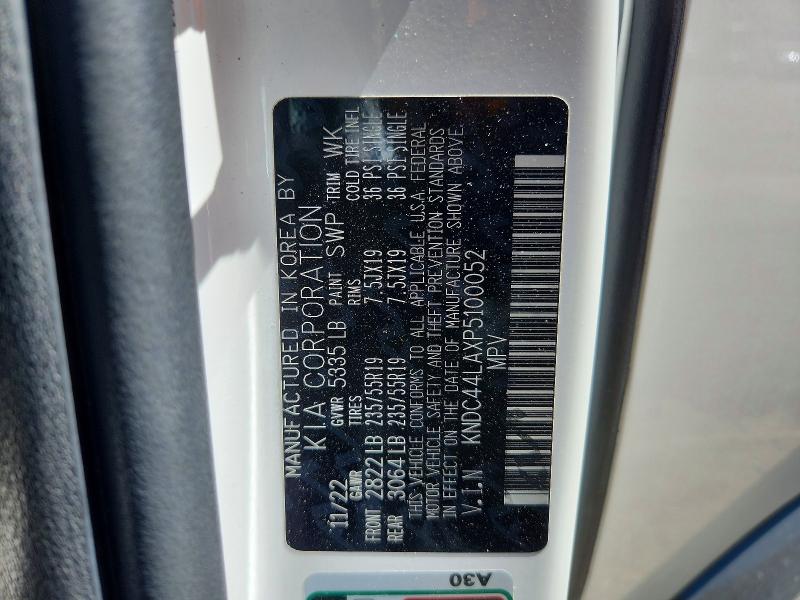 53849246 :رقم المزاد ، KNDC44LAXP5100052 vin ، 2023 Kia Ev6 مزاد بيع