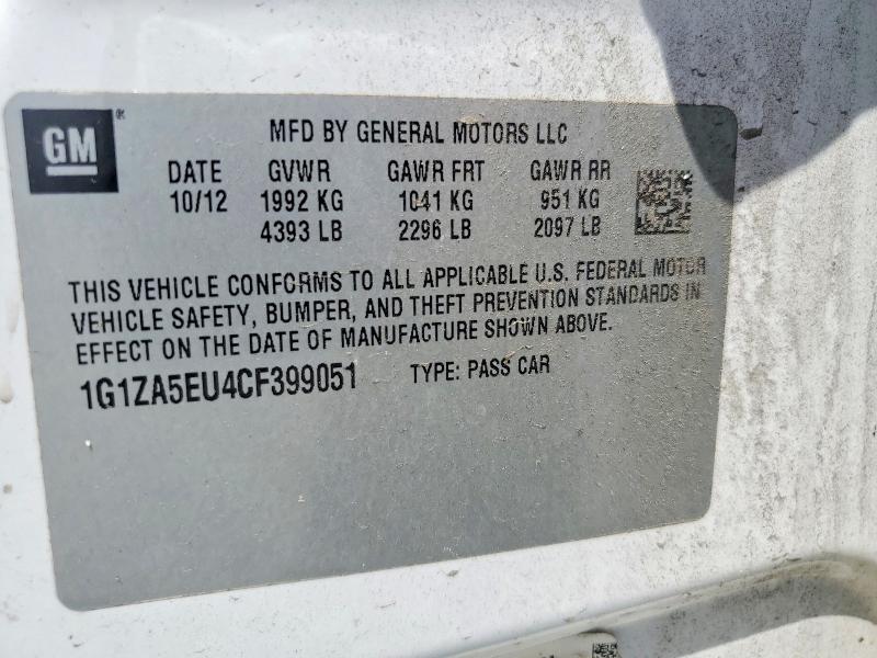 52379956 :رقم المزاد ، 1G1ZA5EU4CF399051 vin ، 2012 Chevrolet Malibu مزاد بيع