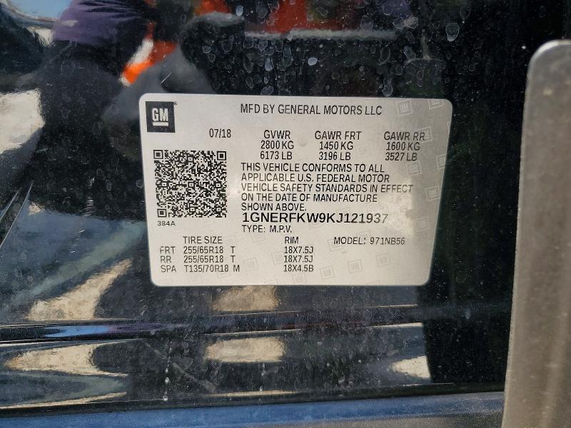Aukcja sprzedaży 2019 Chevrolet Traverse, vin: 1GNERFKW9KJ121937, numer aukcji: 53441156