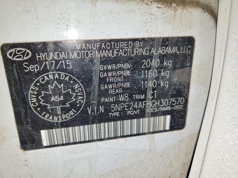 Aukcja sprzedaży 2016 Hyundai Sonata, vin: 5NPE24AF8GH307570, numer aukcji: 54521046
