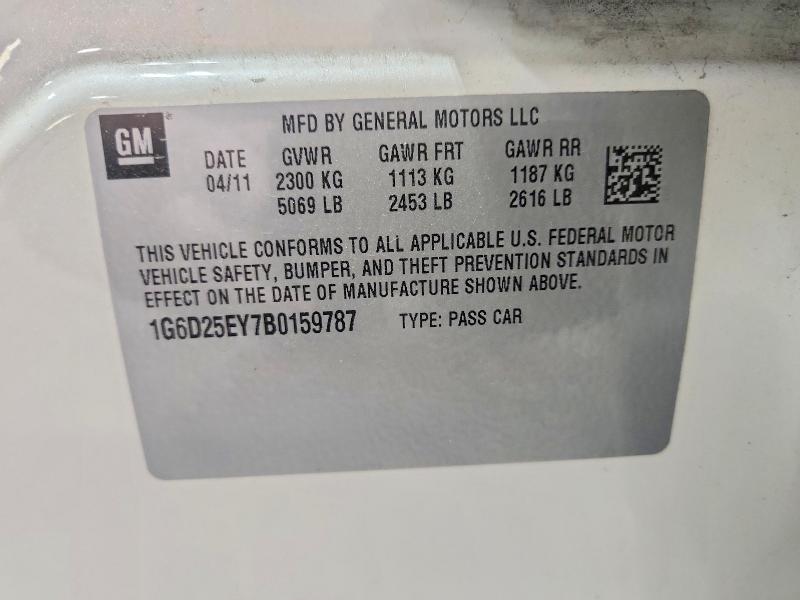 Продажа на аукционе авто 2011 Cadillac Cts, vin: 1G6D25EY7B0159787, номер лота: 55392216