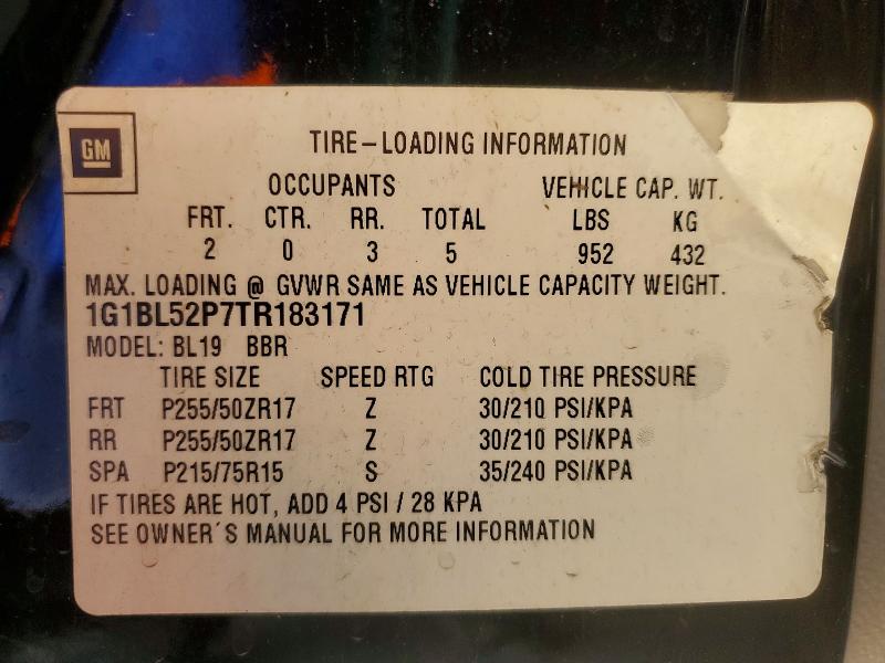Aukcja sprzedaży 1996 Chevrolet Caprice / Impala, vin: 1G1BL52P7TR183171, numer aukcji: 53810996