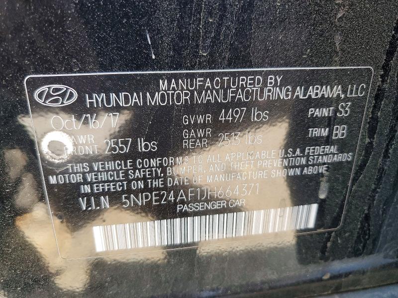 Продаж на аукціоні авто 2018 Hyundai Sonata, vin: 5NPE24AF1JH664371, номер лоту: 52768416