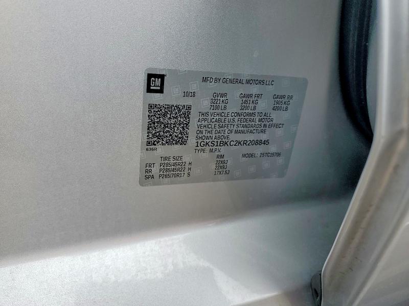 Продажа на аукционе авто 2019 Gmc Yukon, vin: 1GKS1BKC2KR208845, номер лота: 51970876