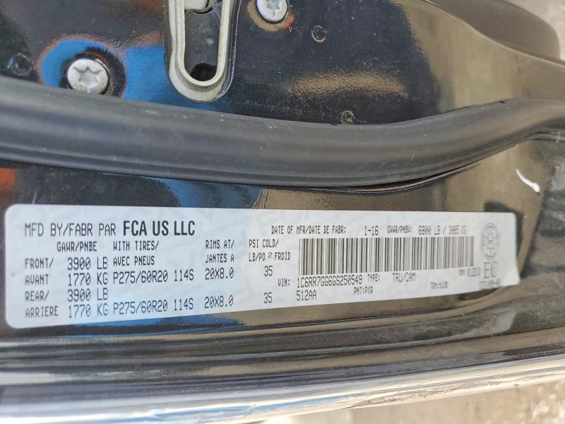 2016 Ram 1500 მანქანა იყიდება აუქციონზე, vin: 1C6RR7GG6GS250549, აუქციონის ნომერი: 53023256
