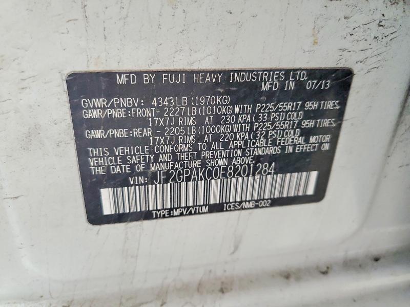 Продажа на аукционе авто 2014 Subaru Xv Crosstrek, vin: JF2GPAKC0E8201284, номер лота: 53162726