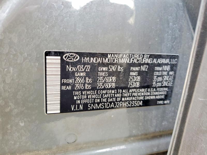Продажа на аукционе авто 2023 Hyundai Santa Fe, vin: 5NMS1DAJ2PH523504, номер лота: 51698026