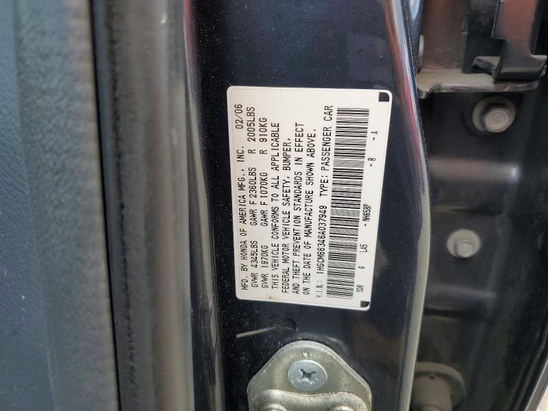 55062316 :رقم المزاد ، 1HGCM66346A037949 vin ، 2006 Honda Accord مزاد بيع