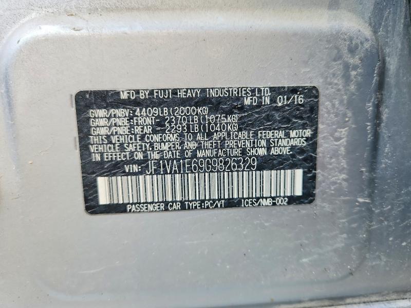 Продажа на аукционе авто 2016 Subaru Wrx, vin: JF1VA1E69G9826329, номер лота: 53907696
