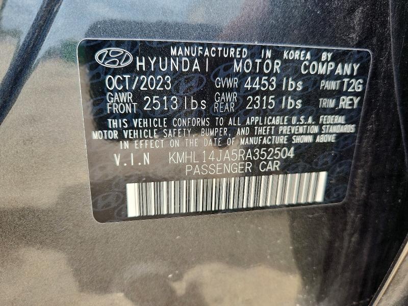 51240266 :رقم المزاد ، KMHL14JA5RA352504 vin ، 2024 Hyundai Sonata مزاد بيع