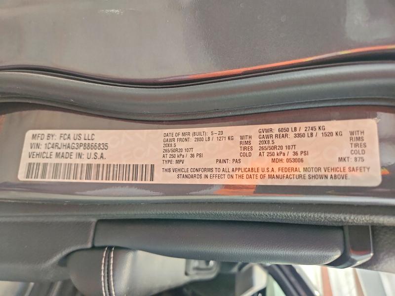 Продажа на аукционе авто 2023 Jeep Grand Cherokee, vin: 1C4RJHAG3P8866835, номер лота: 52439836