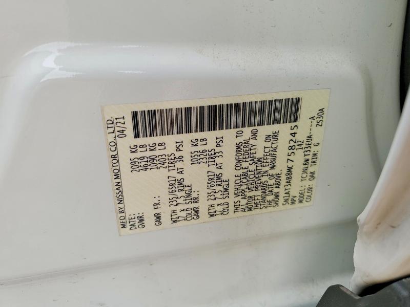 52456376 :رقم المزاد ، 5N1AT3AB8MC758245 vin ، 2021 Nissan Rogue مزاد بيع