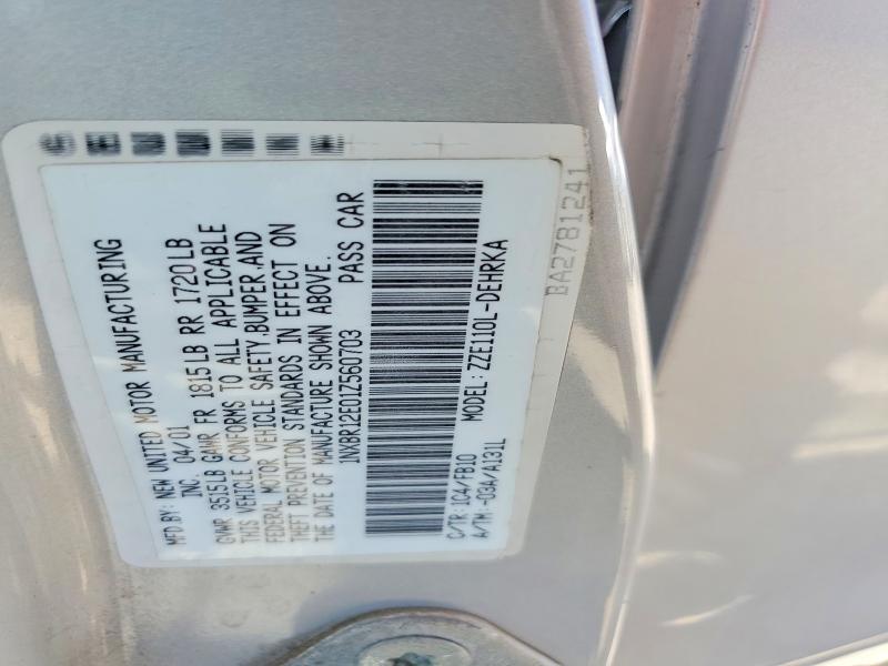 Aukcja sprzedaży 2001 Toyota Corolla, vin: 1NXBR12E01Z560703, numer aukcji: 54631846
