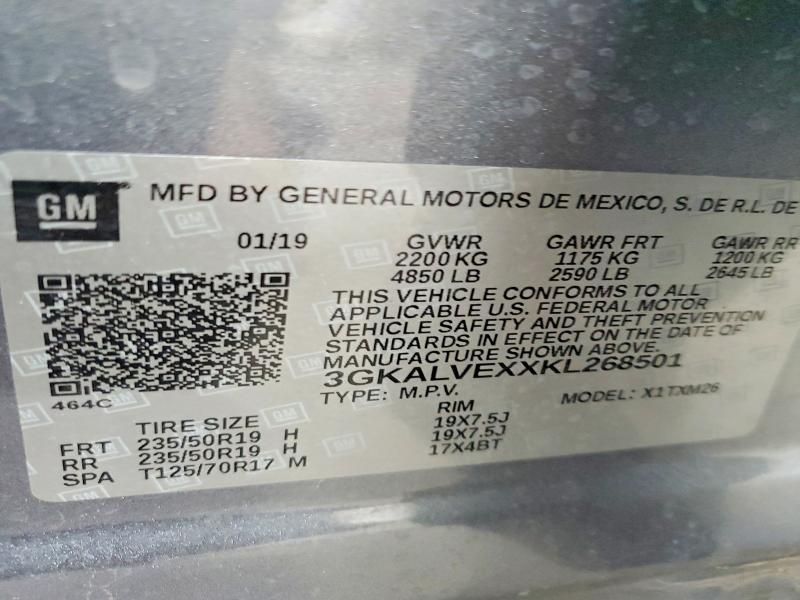 2019 Gmc Terrain მანქანა იყიდება აუქციონზე, vin: 3GKALVEXXKL268501, აუქციონის ნომერი: 54384366