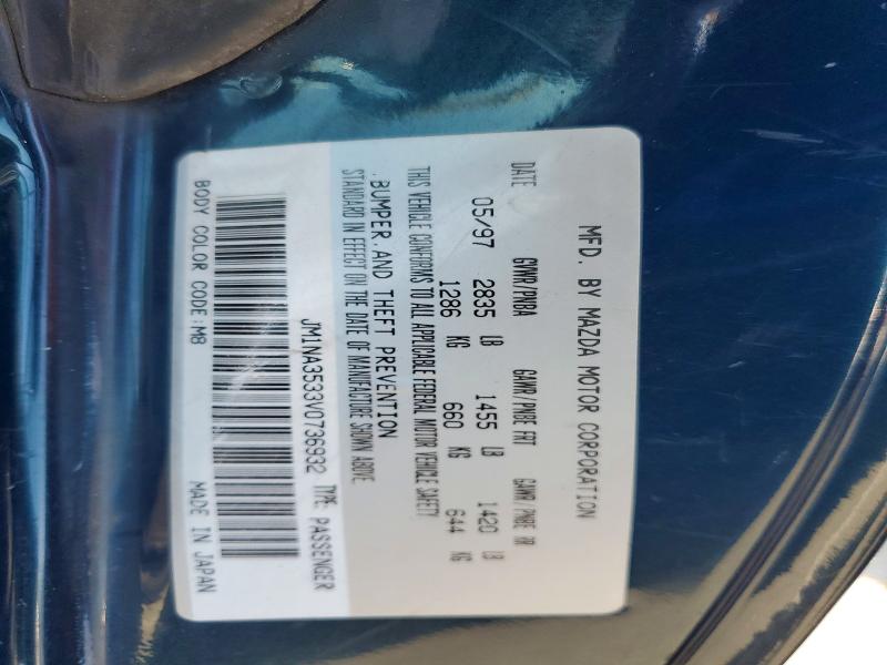 Aukcja sprzedaży 1997 Mazda Mx-5 Miata, vin: JM1NA3533V0736932, numer aukcji: 53404476