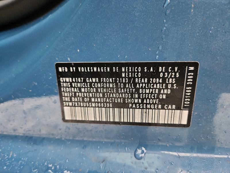 Aukcja sprzedaży 2025 Volkswagen Jetta, vin: 3VW7X7BU5SM066396, numer aukcji: 53766736