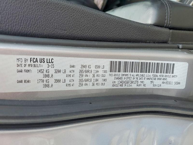 Aukcja sprzedaży 2015 Dodge Durango, vin: 1C4RDHDG6FC801279, numer aukcji: 54997476