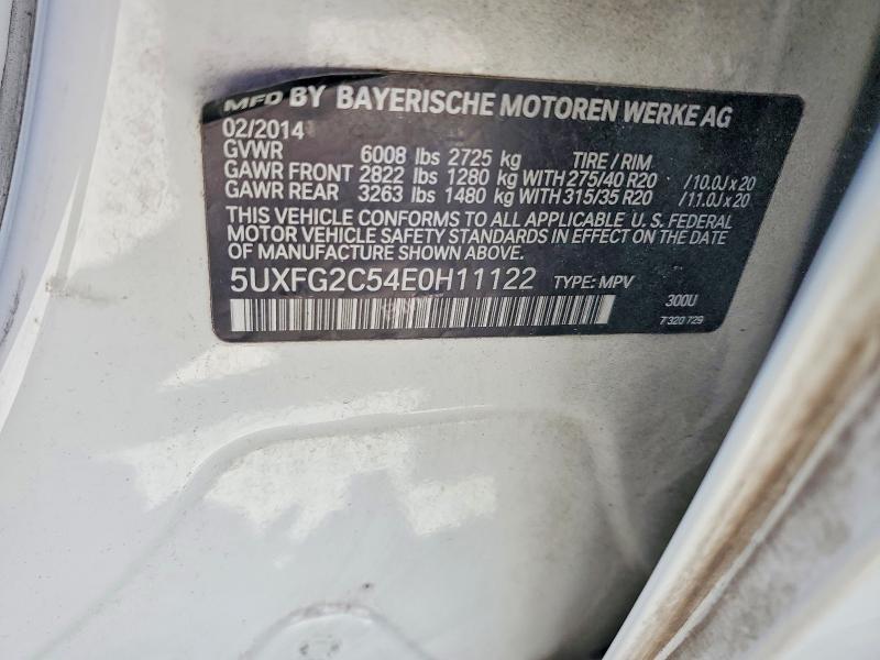 Продаж на аукціоні авто 2014 Bmw X6, vin: 5UXFG2C54E0H11122, номер лоту: 53379526