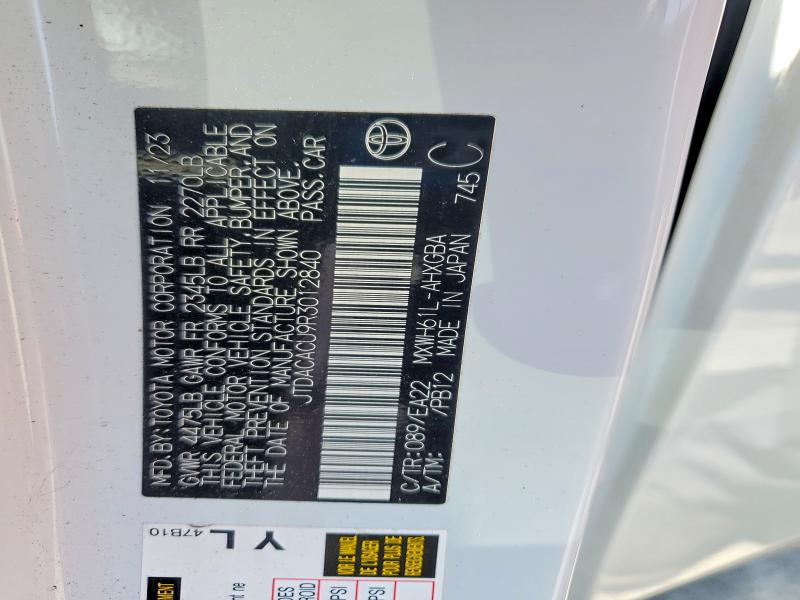 Продаж на аукціоні авто 2024 Toyota Prius Prime, vin: JTDACACU9R3012840, номер лоту: 52292436