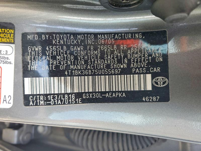 Продаж на аукціоні авто 2005 Toyota Avalon, vin: 4T1BK36B75U055697, номер лоту: 54180776