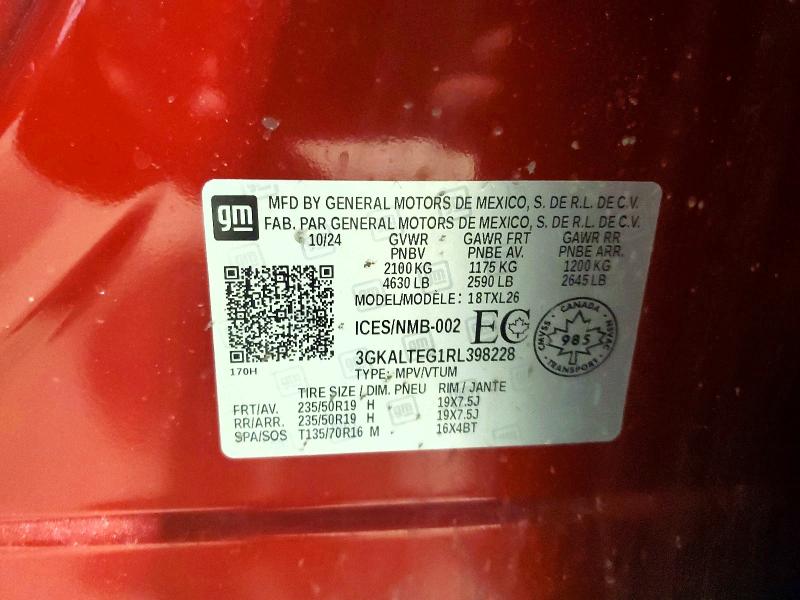 2024 Gmc Terrain მანქანა იყიდება აუქციონზე, vin: 3GKALTEG1RL398228, აუქციონის ნომერი: 53427266