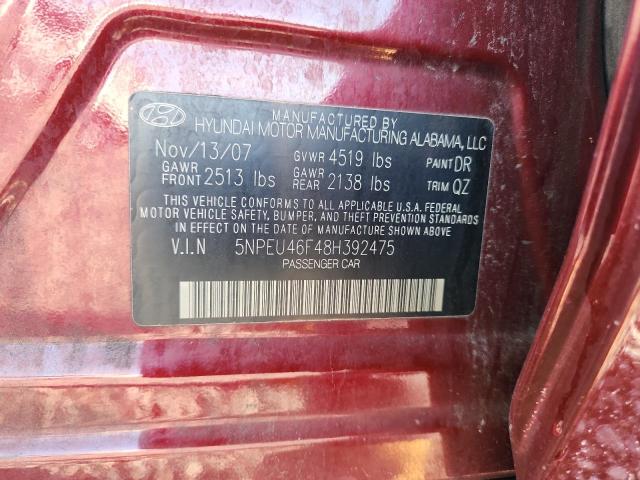 Продажа на аукционе авто 2008 Hyundai Sonata, vin: 5NPEU46F48H392475, номер лота: 54864426