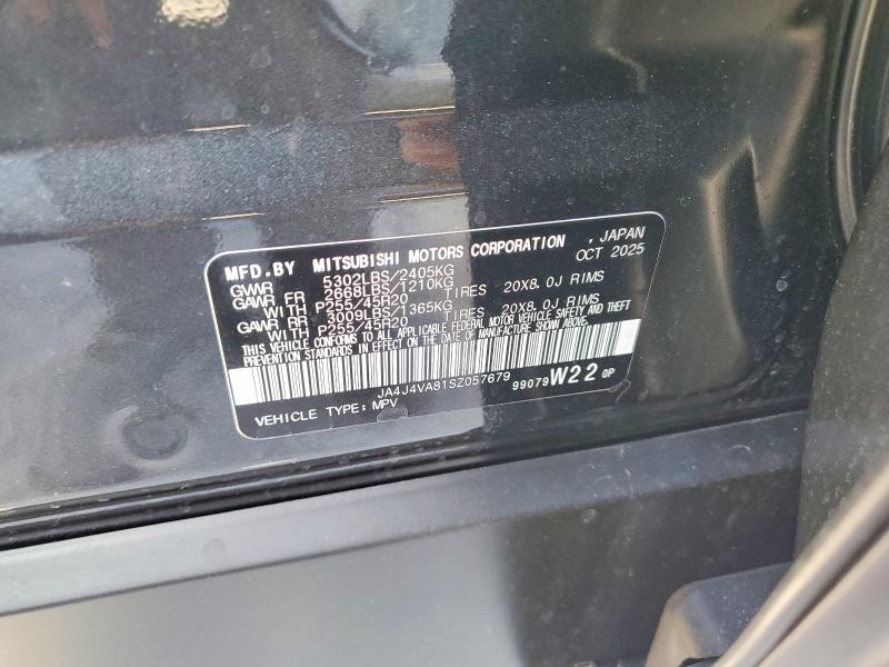 Aukcja sprzedaży 2025 Mitsubishi Outlander, vin: JA4J4VA81SZ057679, numer aukcji: 52520856