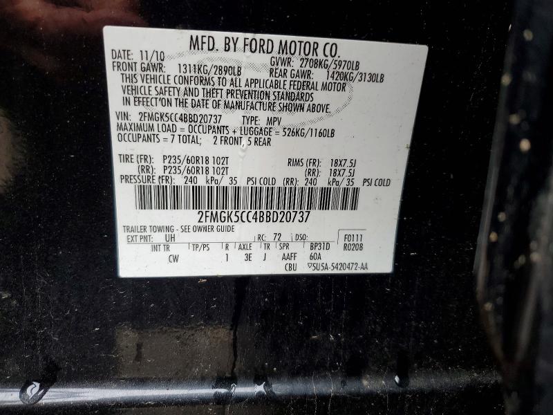 Aukcja sprzedaży 2011 Ford Flex, vin: 2FMGK5CC4BBD20737, numer aukcji: 52313396