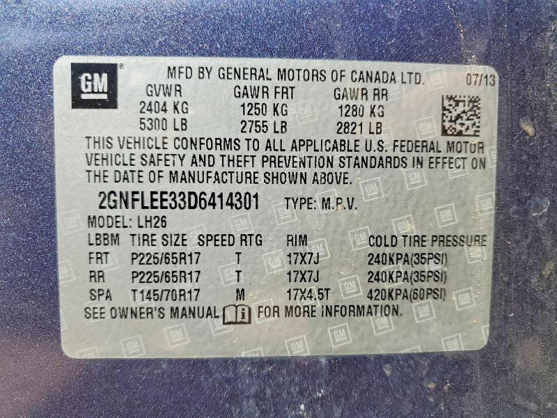 2013 Chevrolet Equinox მანქანა იყიდება აუქციონზე, vin: 2GNFLEE33D6414301, აუქციონის ნომერი: 52878936