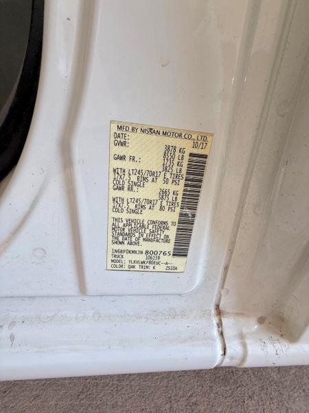 2018 Nissan Nv მანქანა იყიდება აუქციონზე, vin: 1N6BF0KMXJN800765, აუქციონის ნომერი: 52554506
