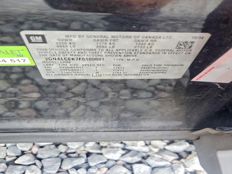 Продаж на аукціоні авто 2015 Chevrolet Equinox, vin: 2GNALCEK7F6189891, номер лоту: 55512126
