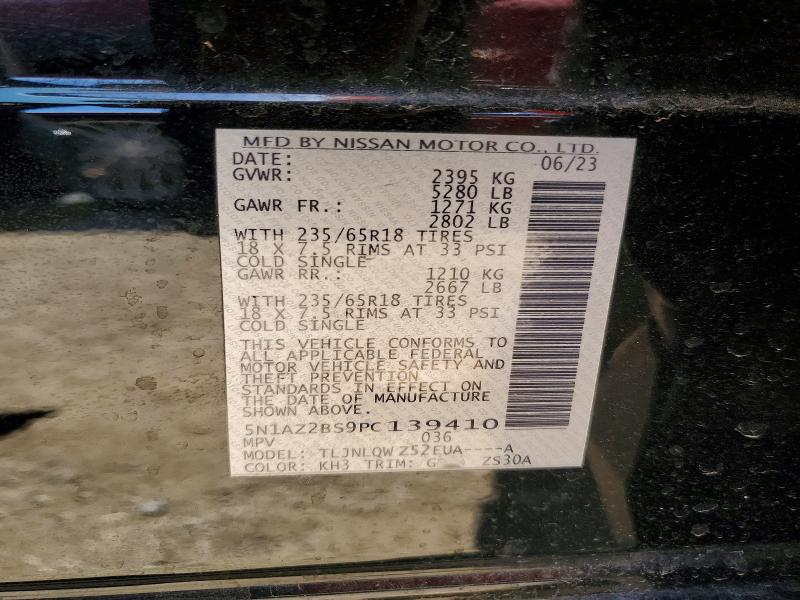 Продажа на аукционе авто 2023 Nissan Murano, vin: 5N1AZ2BS9PC139410, номер лота: 51945116