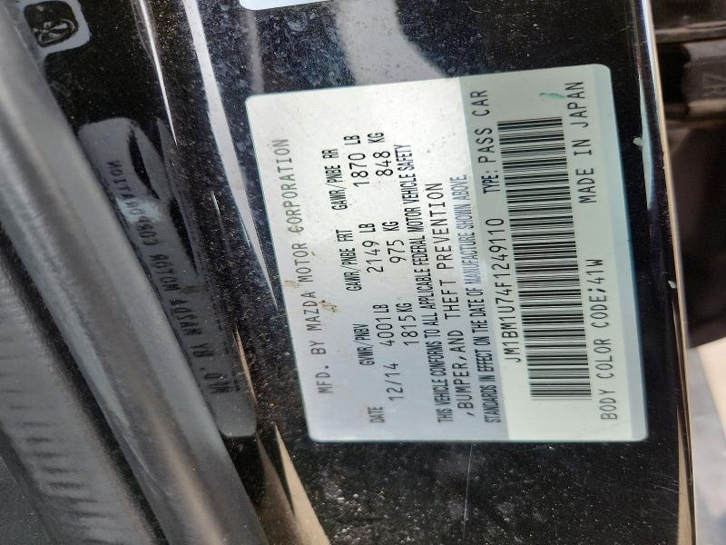 Продаж на аукціоні авто 2015 Mazda 3, vin: JM1BM1U74F1249110, номер лоту: 53077986