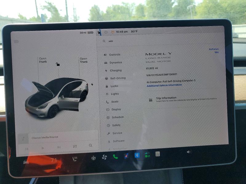 Продажа на аукционе авто 2021 Tesla Model  Y, vin: 5YJYGAEE3MF136901, номер лота: 53962376