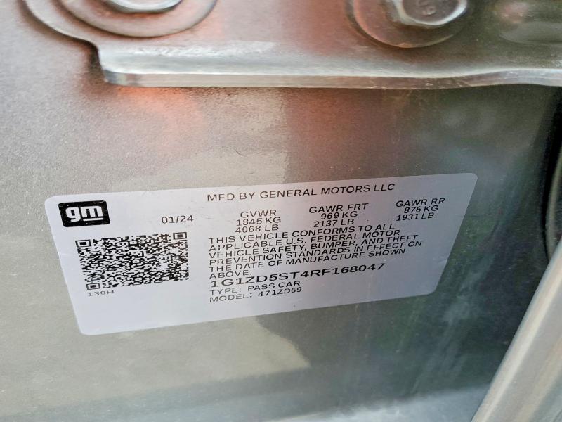 Продаж на аукціоні авто 2024 Chevrolet Malibu, vin: 1G1ZD5ST4RF168047, номер лоту: 47751986
