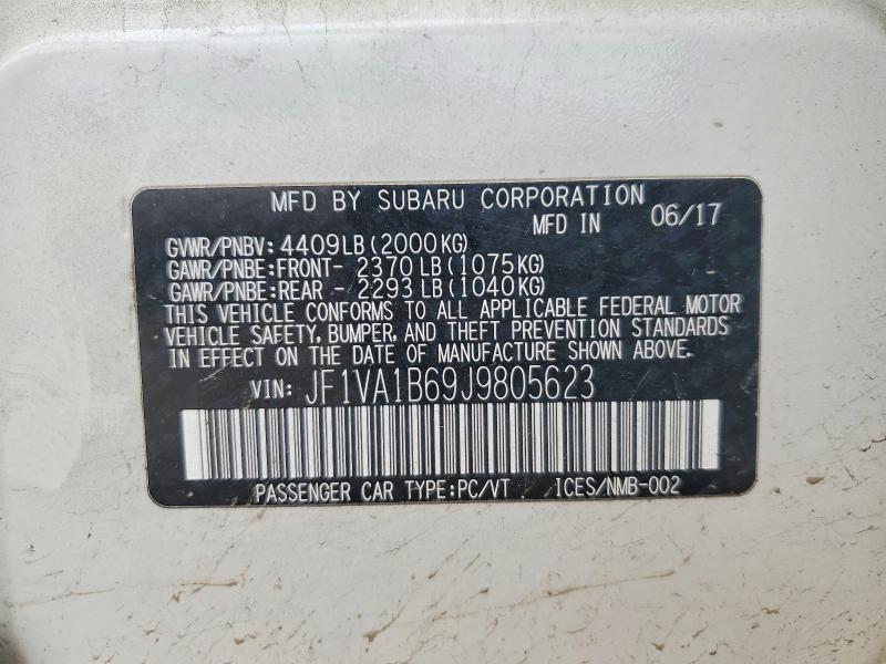 Продажа на аукционе авто 2018 Subaru Wrx, vin: JF1VA1B69J9805623, номер лота: 51974196