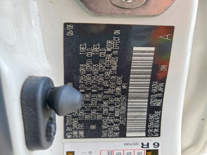 54961326 :رقم المزاد ، JTEZT17R38K001597 vin ، 2008 Toyota 4runner مزاد بيع