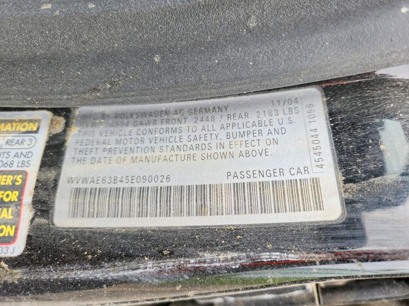 Продажа на аукционе авто 2005 Volkswagen Passat, vin: WVWAE63B45E090026, номер лота: 54865416