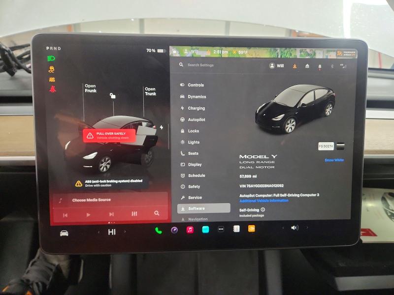 Aukcja sprzedaży 2022 Tesla Model Y, vin: 7SAYGDEE8NA012092, numer aukcji: 52928406