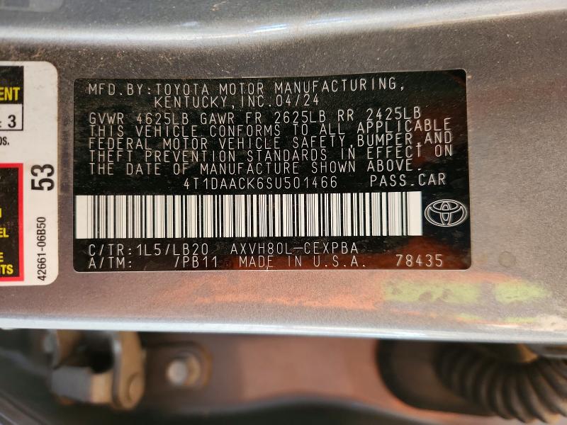 Продажа на аукционе авто 2025 Toyota Camry, vin: 4T1DAACK6SU501466, номер лота: 55356806