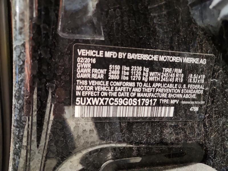 Aukcja sprzedaży 2016 Bmw X3, vin: 5UXWX7C59G0S17917, numer aukcji: 54497906