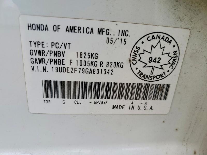 2016 Acura Ilx მანქანა იყიდება აუქციონზე, vin: 19UDE2F79GA801342, აუქციონის ნომერი: 53403696